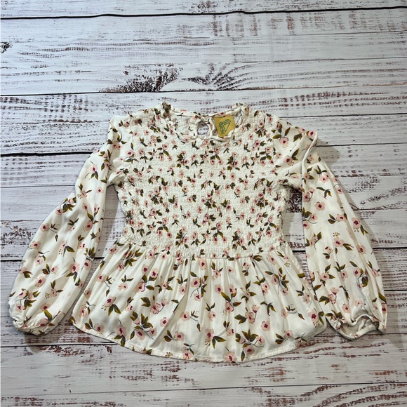 There Abouts girls 10/12 Medium floral boho top - Picture 2 of 5